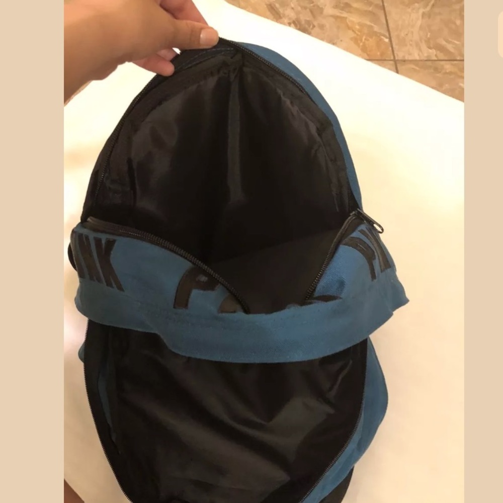 LAST TWO! New VS Pink Campus Backpack Newport Blue - Picture 6 of 7